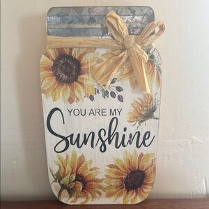 Sunflower Wall Decor with Bow